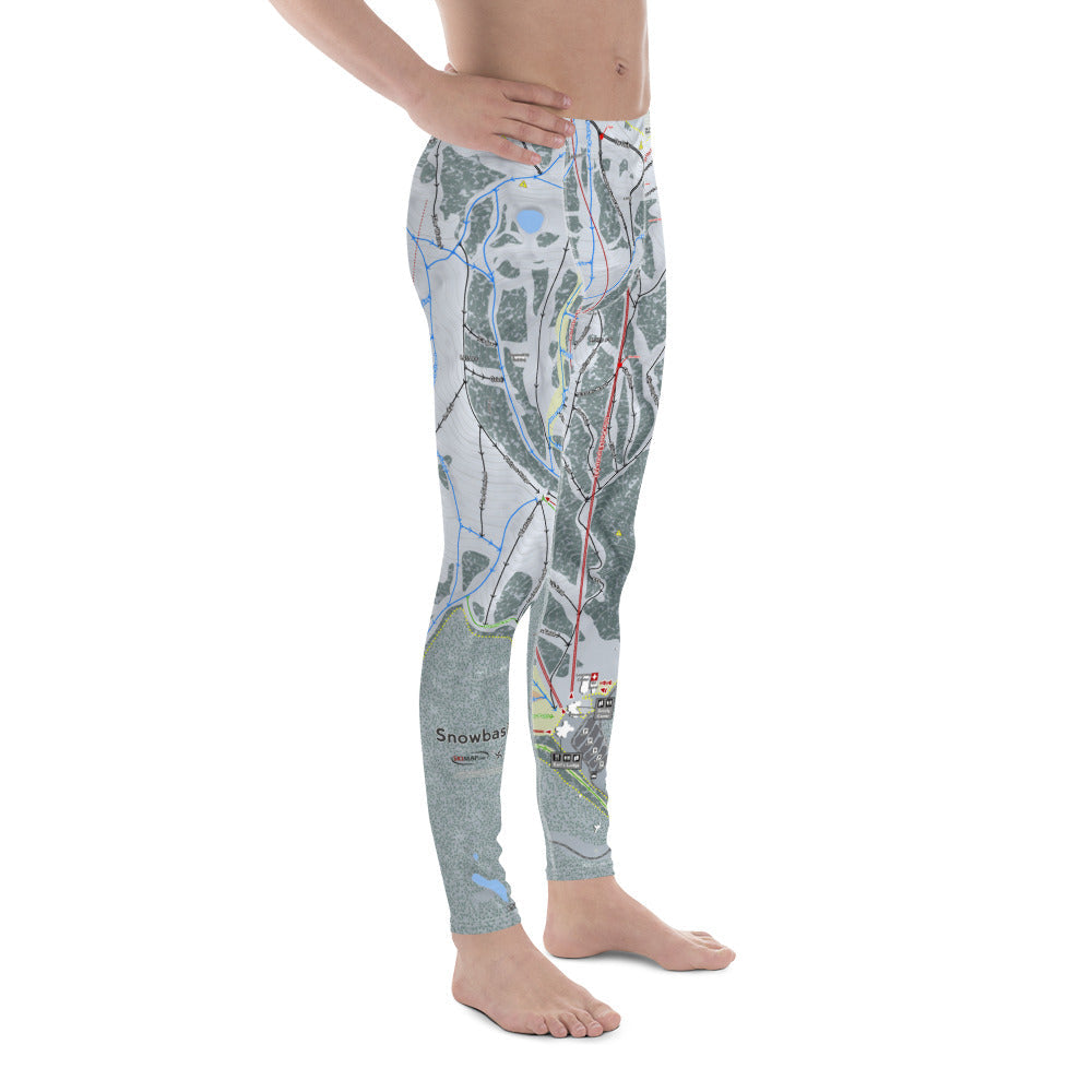 Snowbasin, Utah Ski Trail Map - Men&#39;s Base Layer Bottoms - Powderaddicts