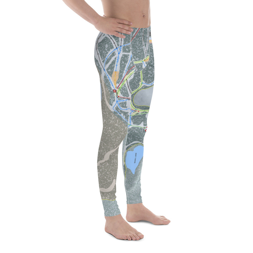 Homewood Resort, California Ski Trail Map - Men's Base Layer Bottoms - Powderaddicts