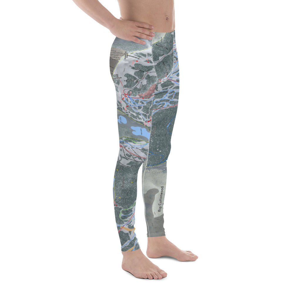 Big Cottonwood Canyon, Utah Ski Trail Map - Men&#39;s Base Layer Bottoms - Powderaddicts