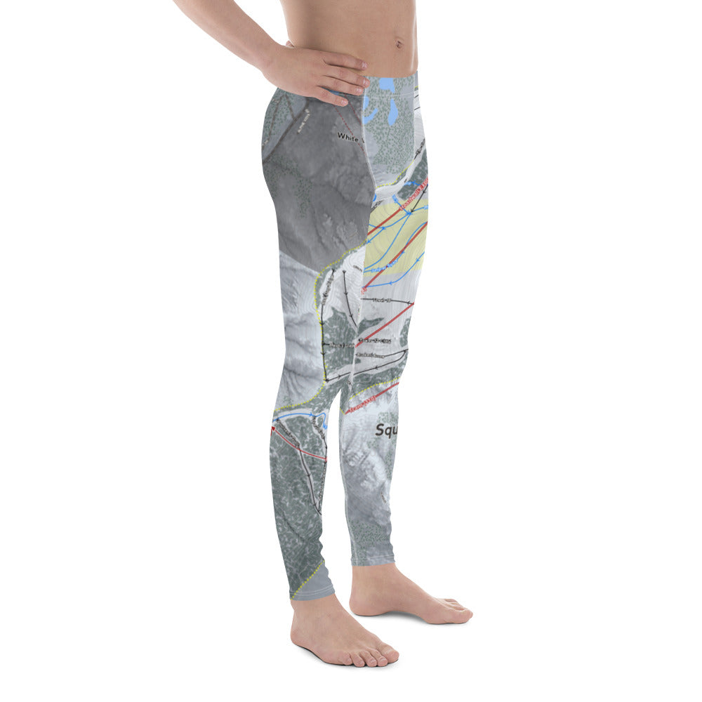 Squaw Valley, California Ski Trail Map - Men&#39;s Base Layer Bottoms - Powderaddicts