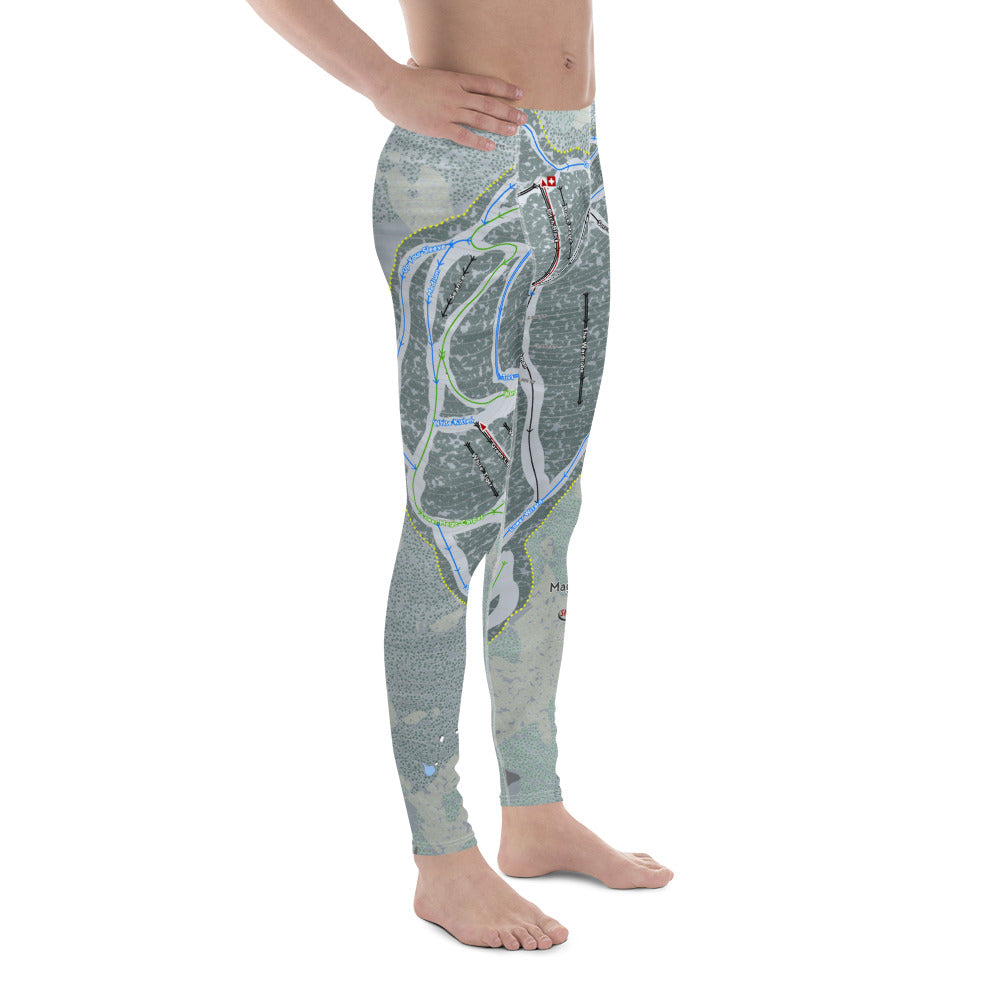 Magic Mountain, Vermont Ski Trail Map - Men&#39;s Base Layer Bottoms - Powderaddicts