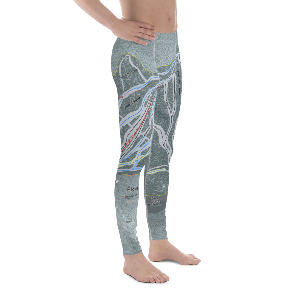 Eldora, Colorado Ski Trail Map - Men&#39;s Base Layer Bottoms - Powderaddicts