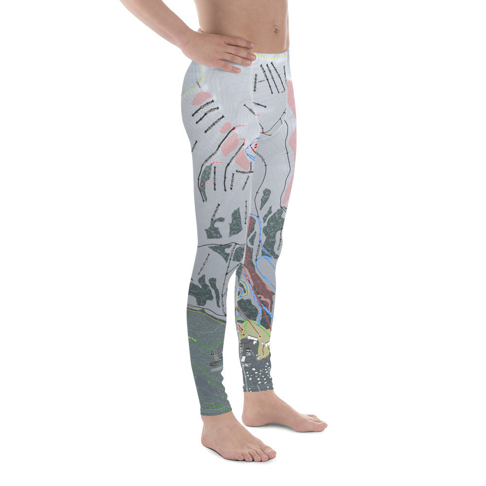 Alyeska, Alaska Ski Trail Map - Men&#39;s Base Layer Bottoms - Powderaddicts