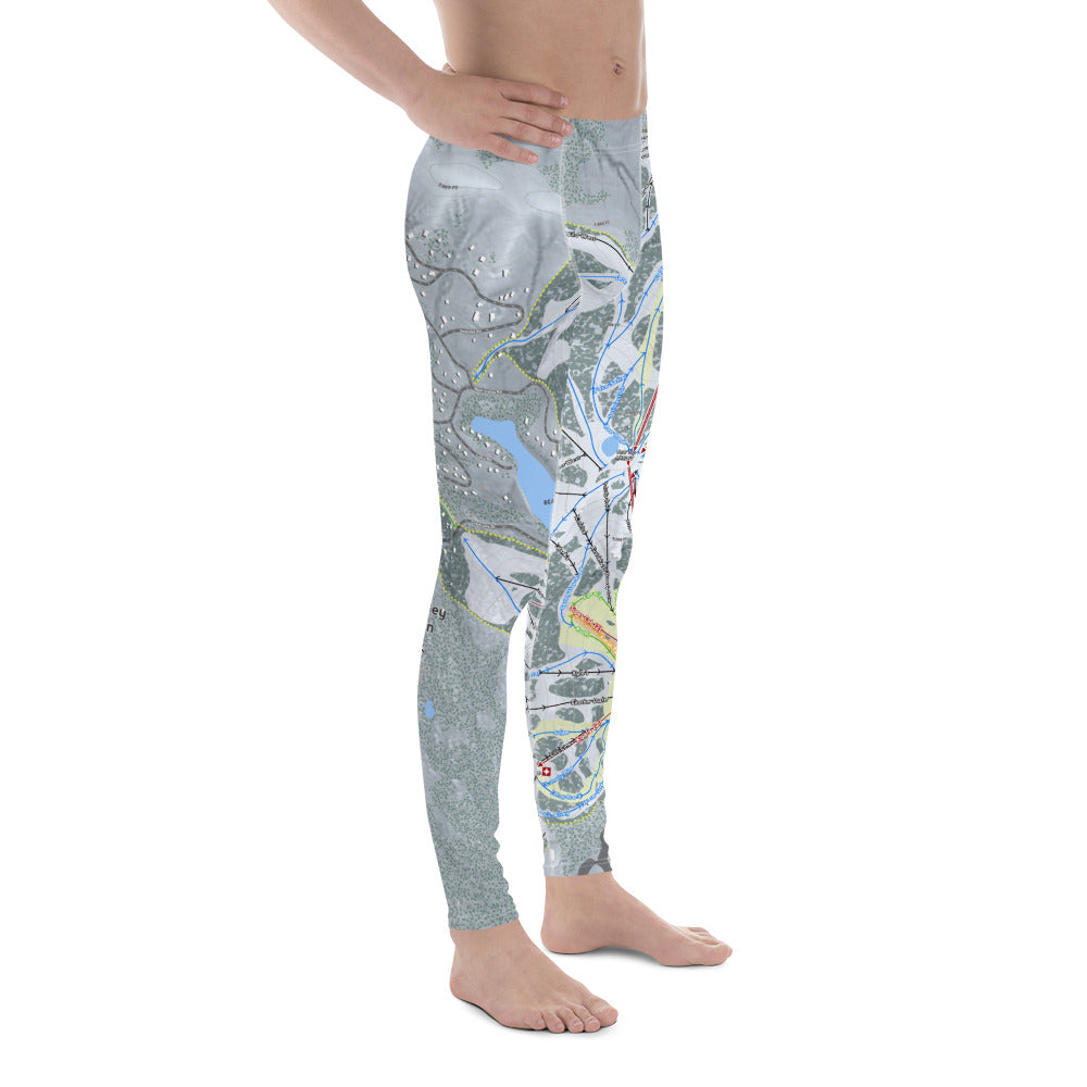 Bear Valley Mountain, California Ski Trail Map - Men's Base Layer Bottoms - Powderaddicts