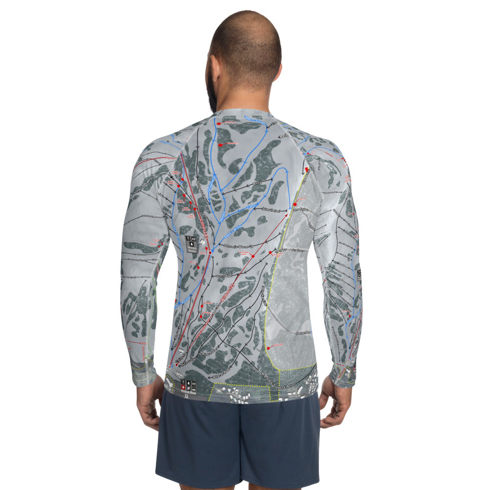 Alta, Utah Ski Trail Map Men&#39;s Base Layer Top - Powderaddicts