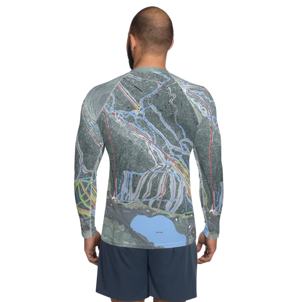 Cannon Mountain, New Hampshire Ski Trail Map Men's Base Layer Top - Powderaddicts