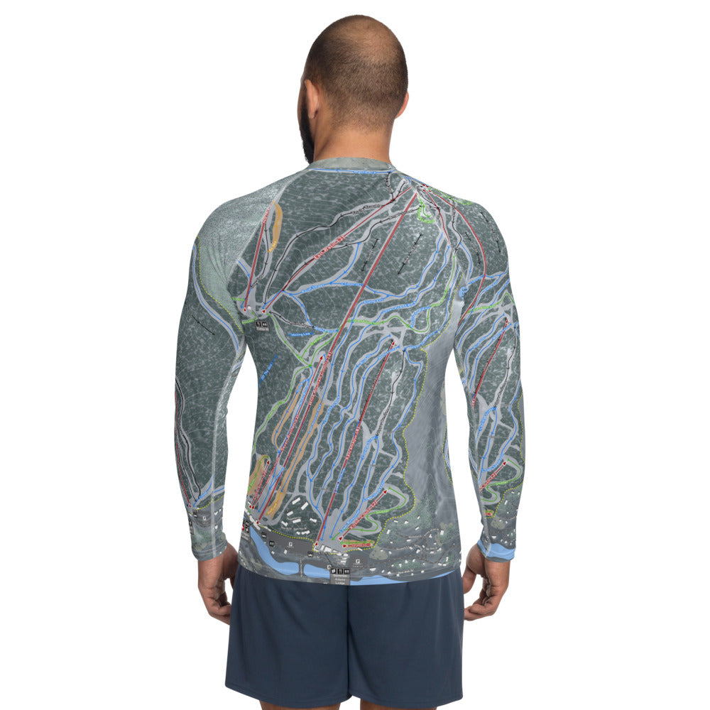 Loon Mountain, New Hampshire Ski Trail Map Men's Base Layer Top - Powderaddicts