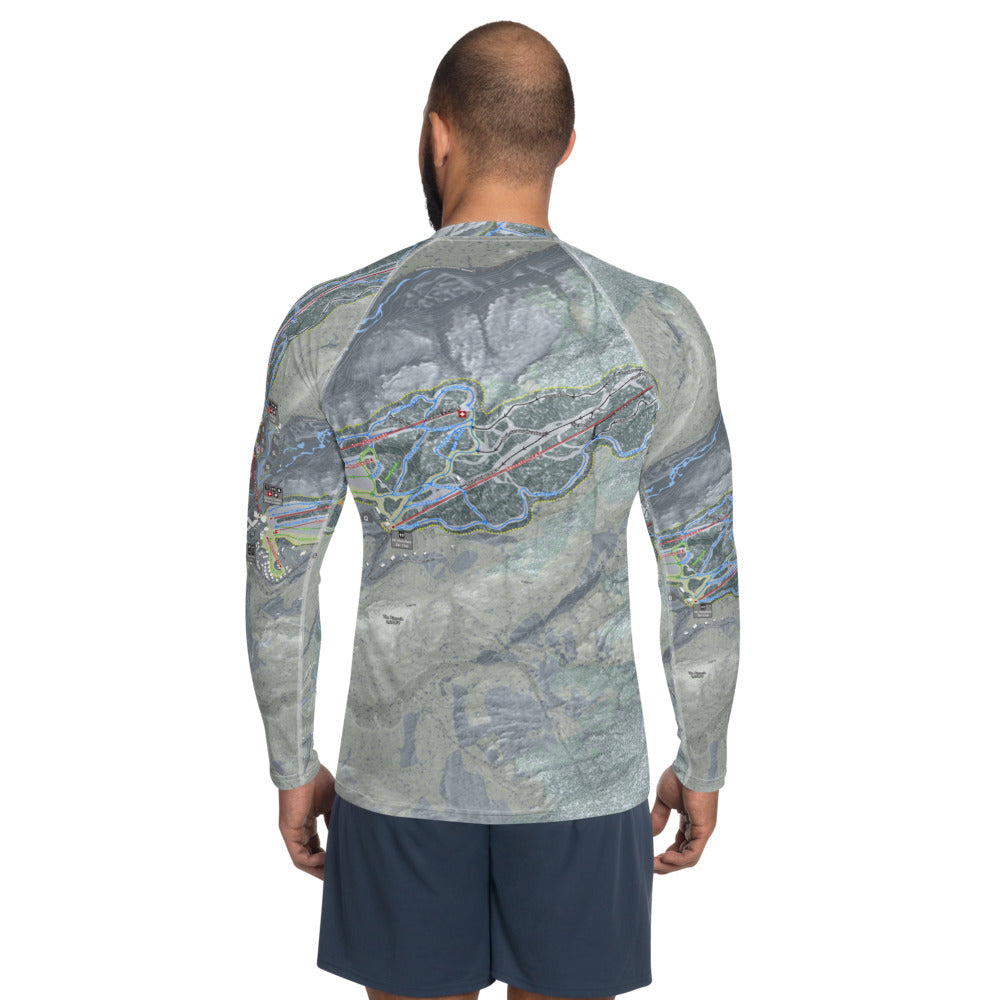 Stowe, Vermont Ski Trail Map Men&#39;s Base Layer Top - Powderaddicts