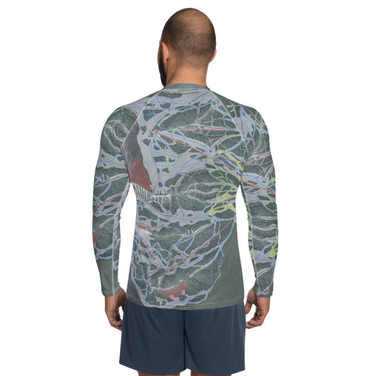 FERNIE, BRITISH COLUMBIA SKI TRAIL MAP MEN'S BASE LAYER TOP - Powderaddicts