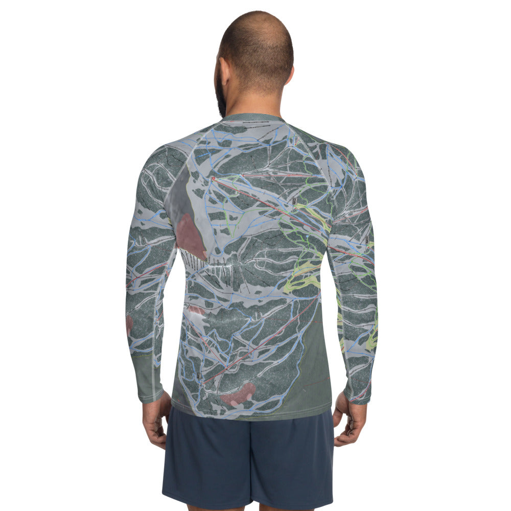 FERNIE, BRITISH COLUMBIA SKI TRAIL MAP MEN&#39;S BASE LAYER TOP - Powderaddicts