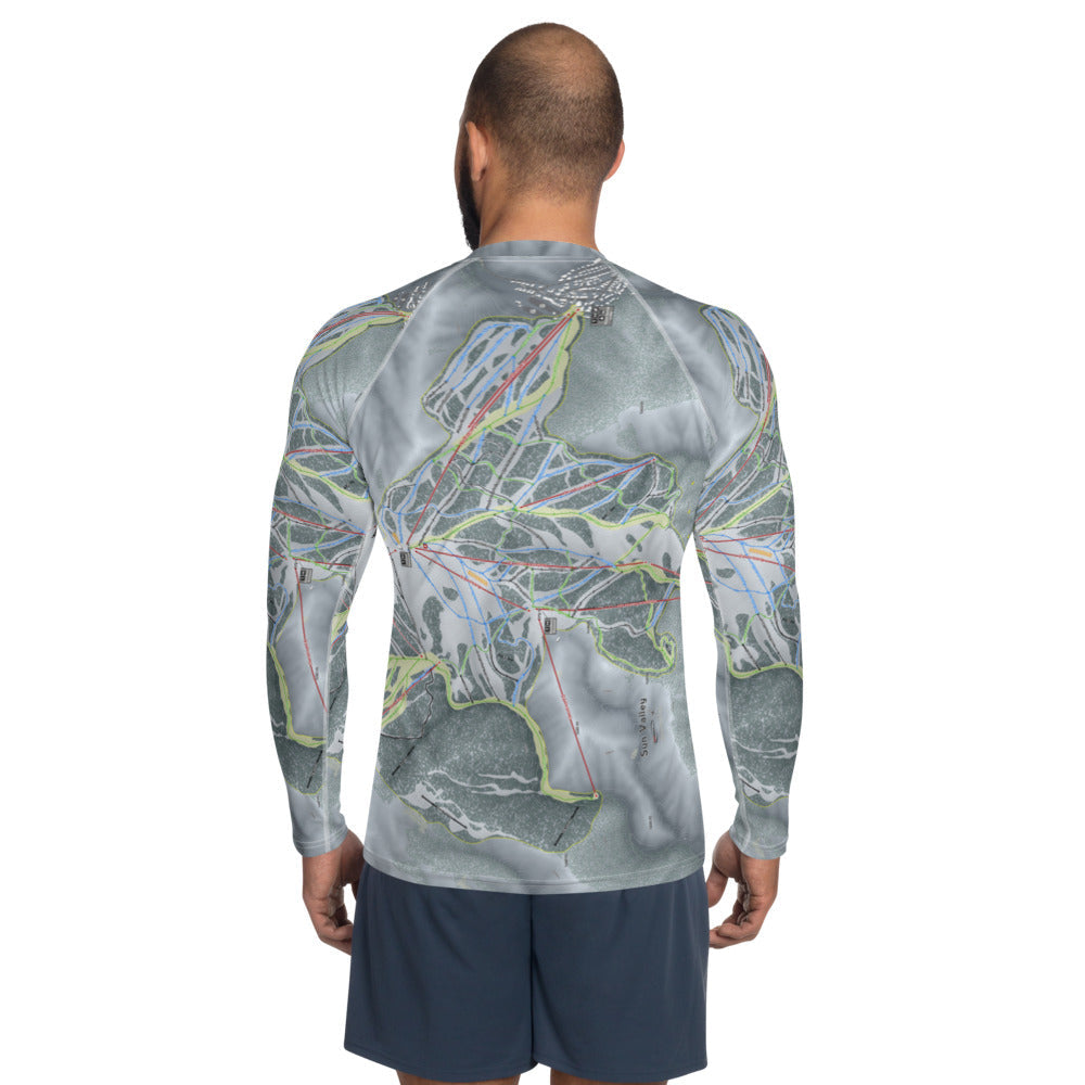 Sun Valley, Idaho Ski Trail Map Men's Base Layer Top - Powderaddicts