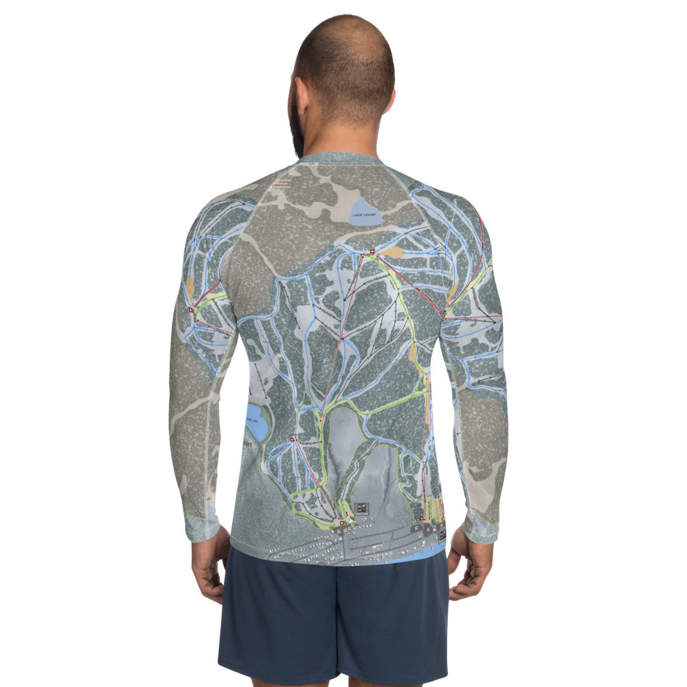 Homewood Resort, California Ski Trail Map Men&#39;s Base Layer Top - Powderaddicts