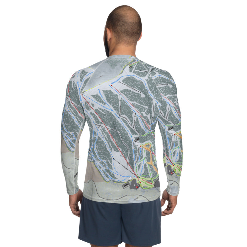 Brundage, Idaho Ski Trail Map Men's Base Layer Top - Powderaddicts