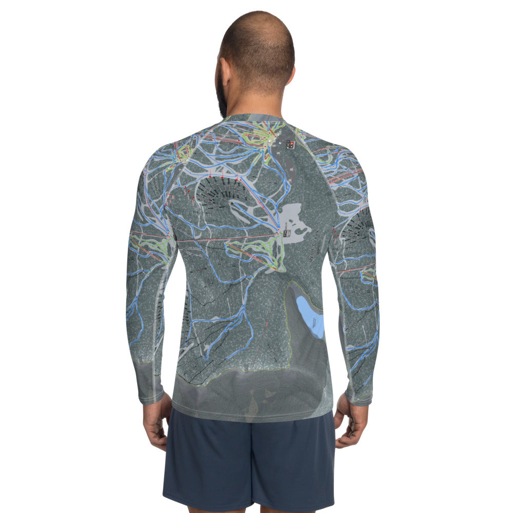 Wolf Creek, Colorado Ski Trail Map Men&#39;s Base Layer Top - Powderaddicts