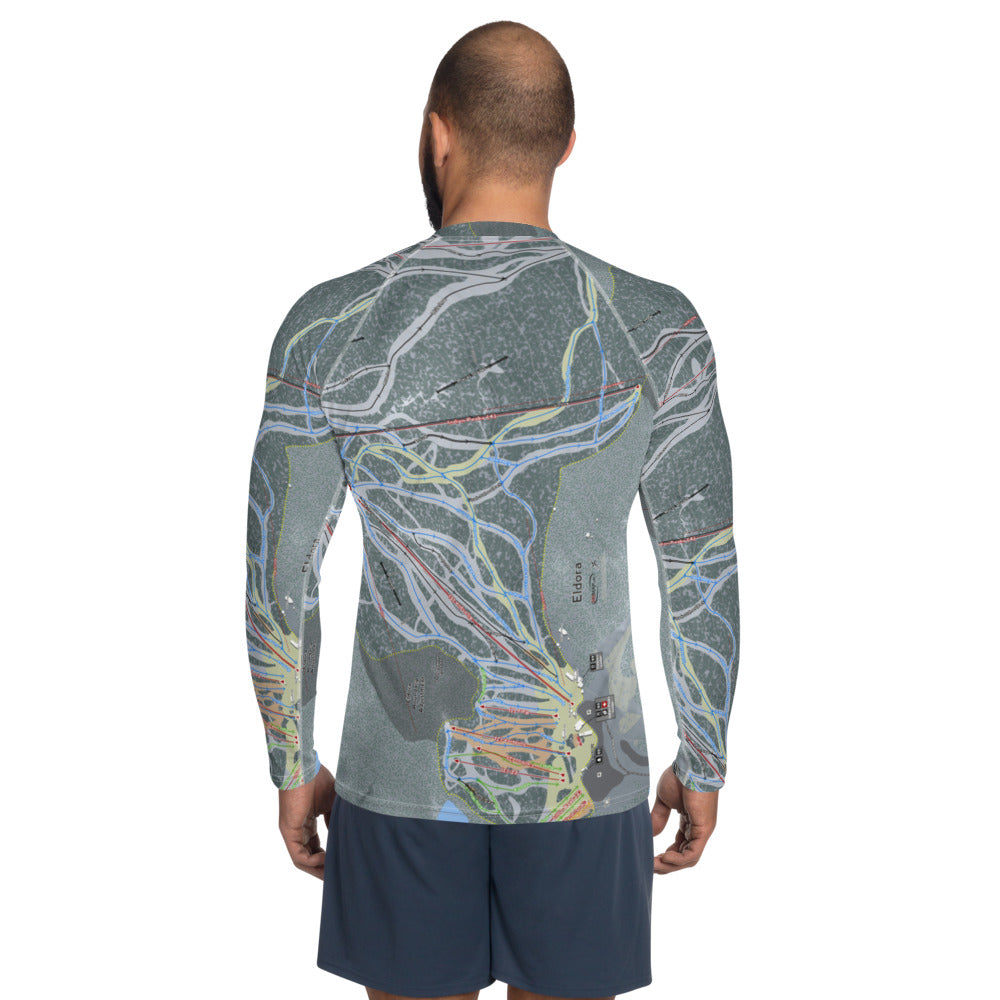 Eldora, Colorado Ski Trail Map Men's Base Layer Top - Powderaddicts