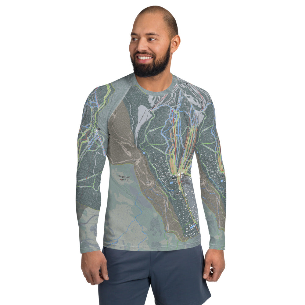 Sugarloaf, Maine Ski Trail Map Men's Base Layer Top