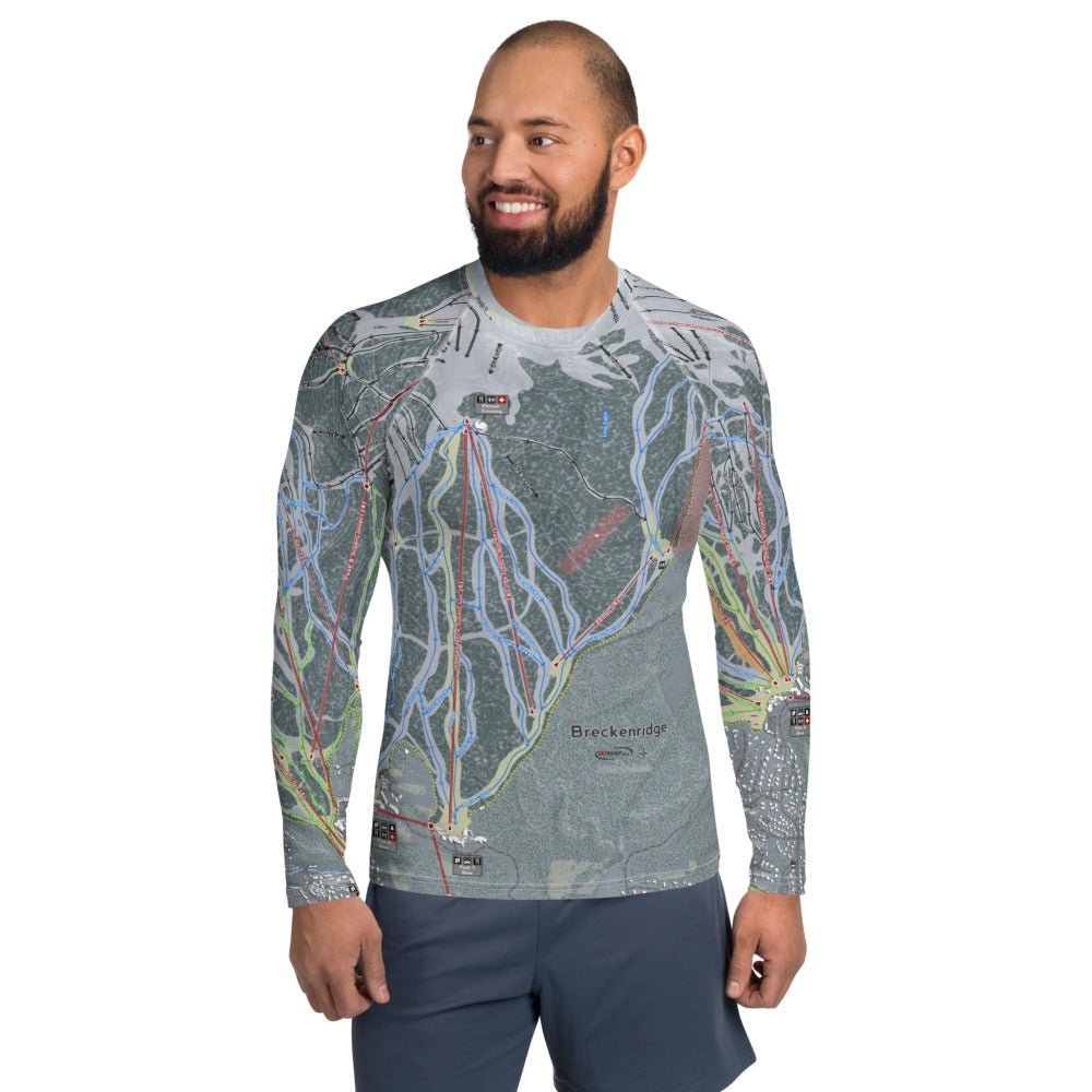 Breckenridge, Colorado Ski Trail Map Men's Base Layers