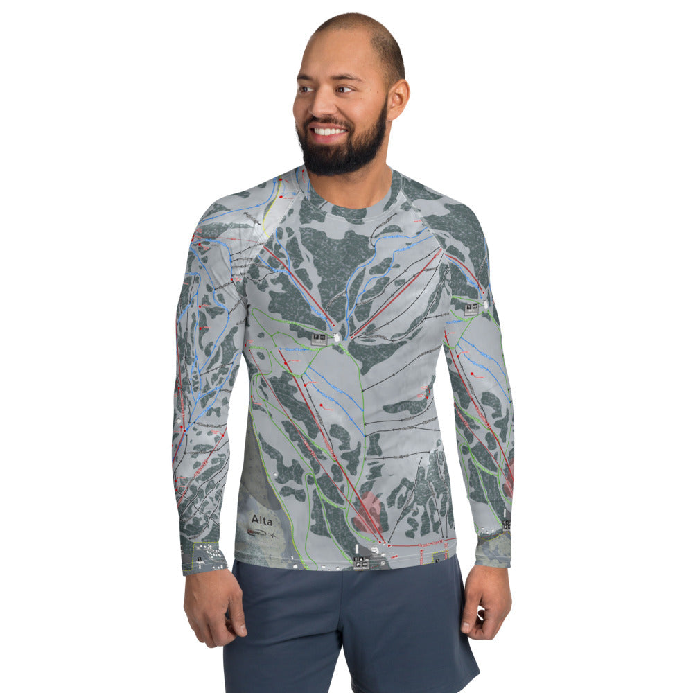 Alta, Utah Ski Trail Map Men's Base Layers