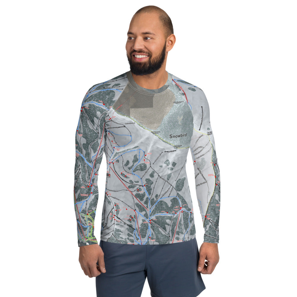 Snowbird, Utah Ski Trail Map Men's Base Layers