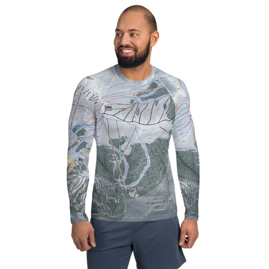 Arapahoe Basin, Colorado Ski Trail Map Men's Base Layer Top - Powderaddicts