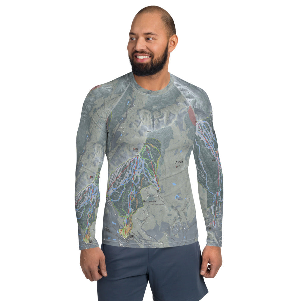 Aspen Snowmass, Colorado Ski Trail Map Men's Base Layers