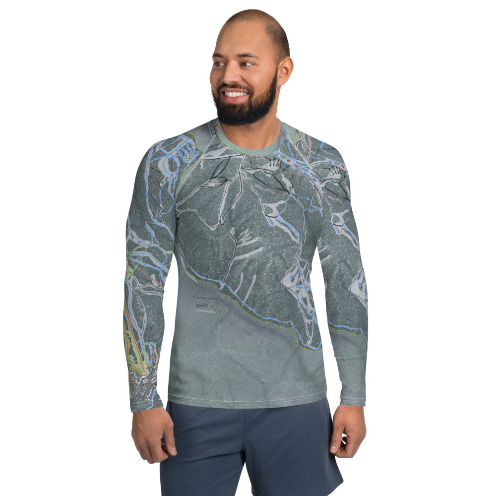 Panorama, British Columbia Ski Trail Map Men's Base Layer Top