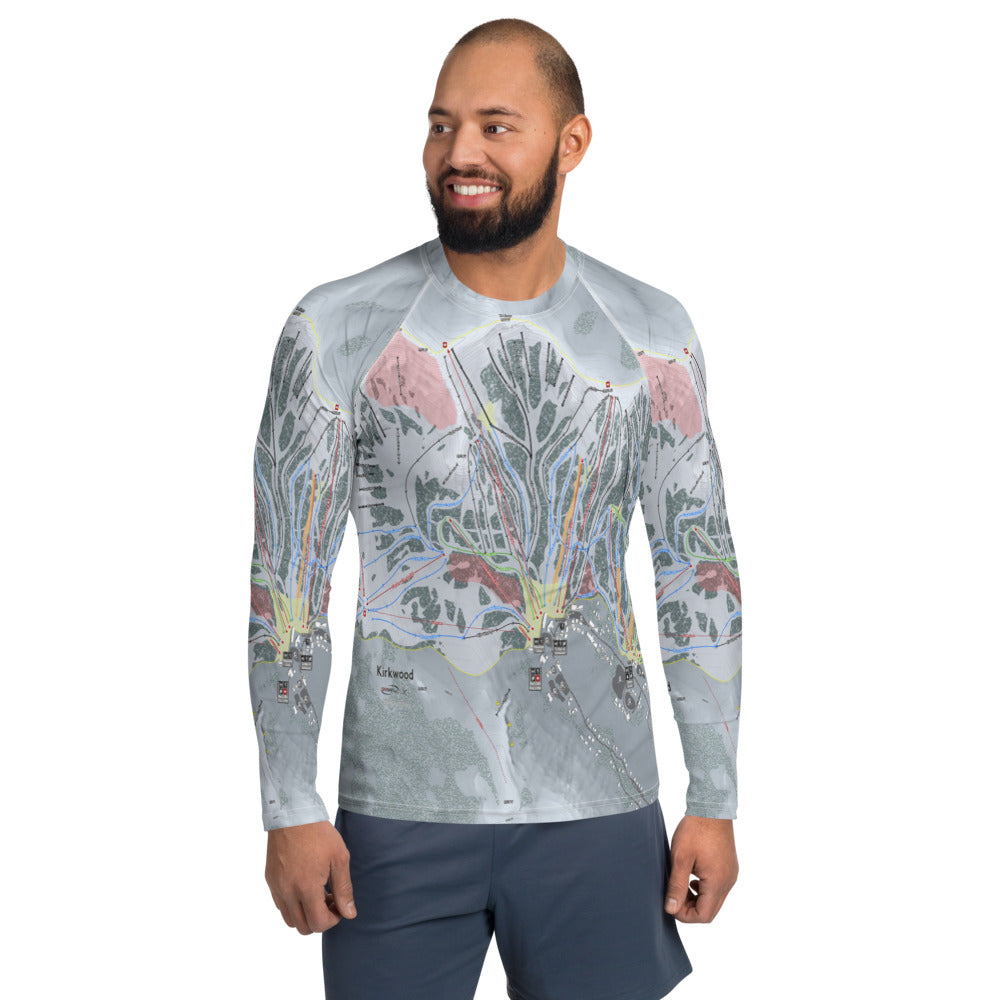 Kirkwood, California Ski Trail Map Men's Base Layers