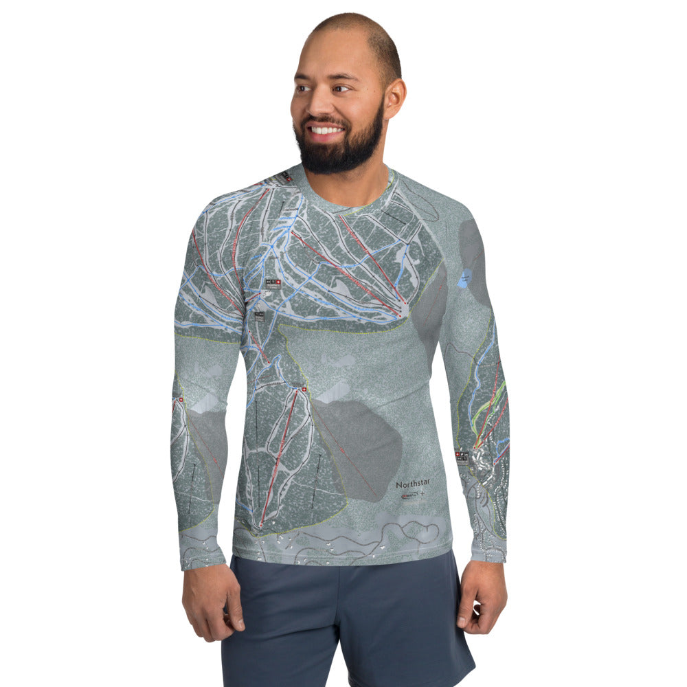 Northstar, California Ski Trail Map Men's Base Layers