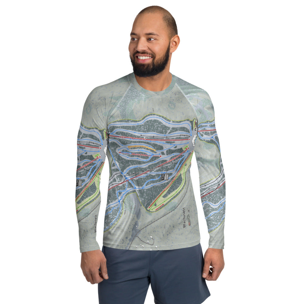 Wachusett, Massachusetts Ski Trail Map Men's Base Layers