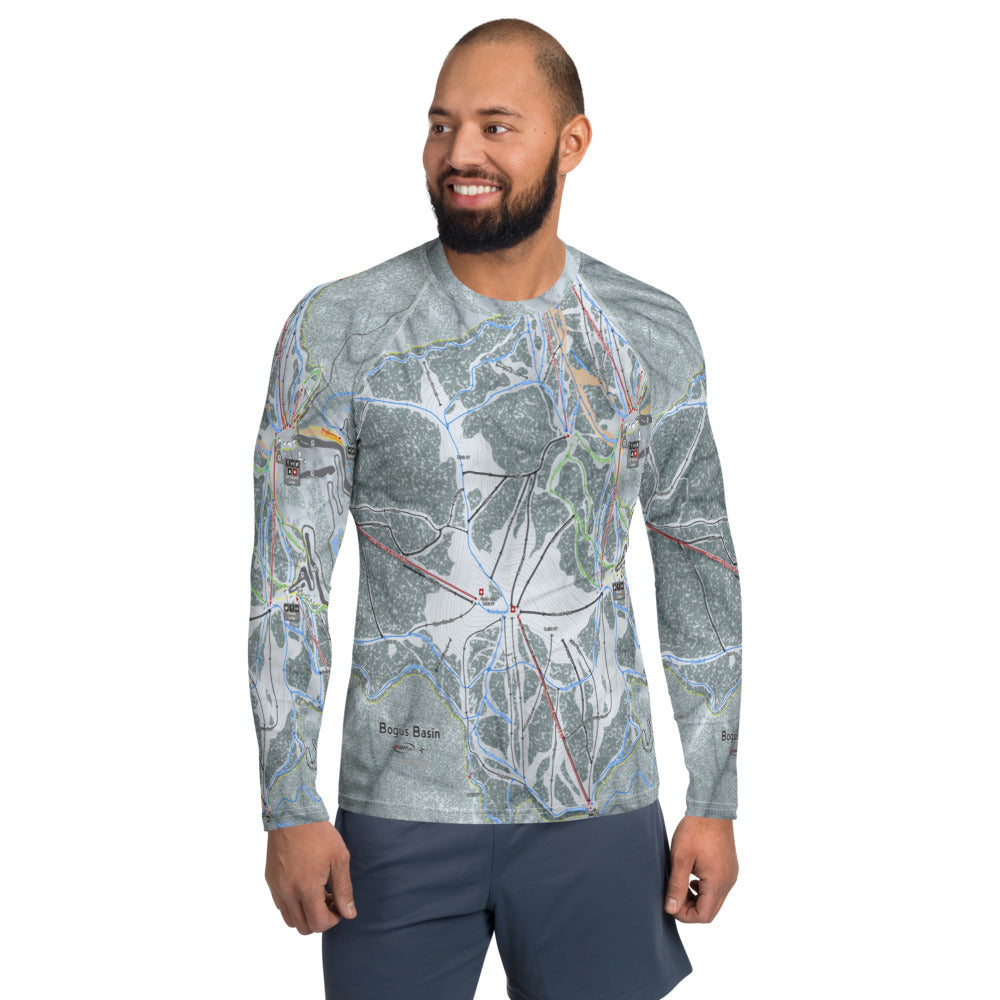 Bogus Basin, Idaho Ski Trail Map Men's Base Layers
