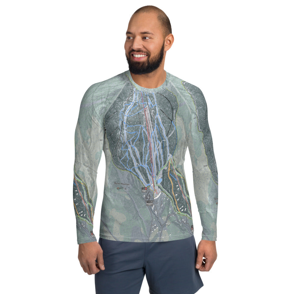 Burke Mountain, Vermont Ski Trail Map Men's Base Layers