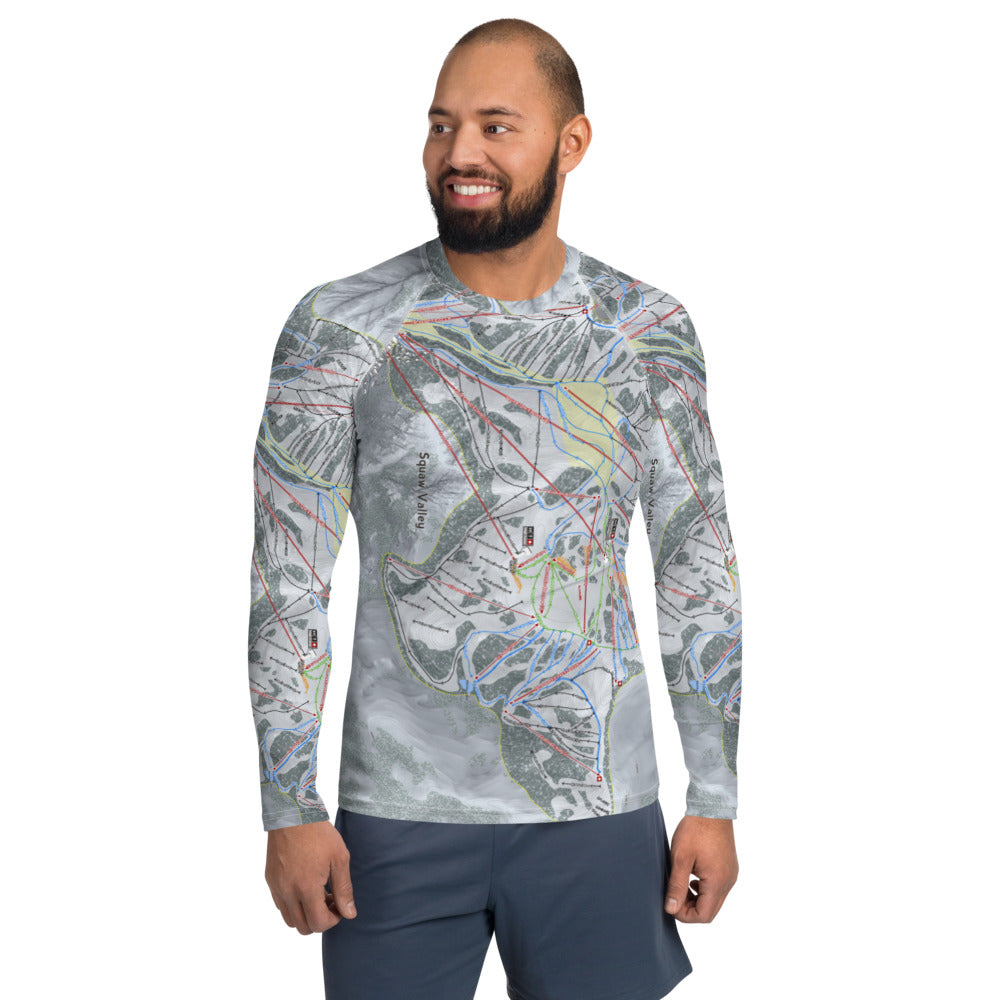 Squaw Valley, California Ski Trail Map Men's Base Layers