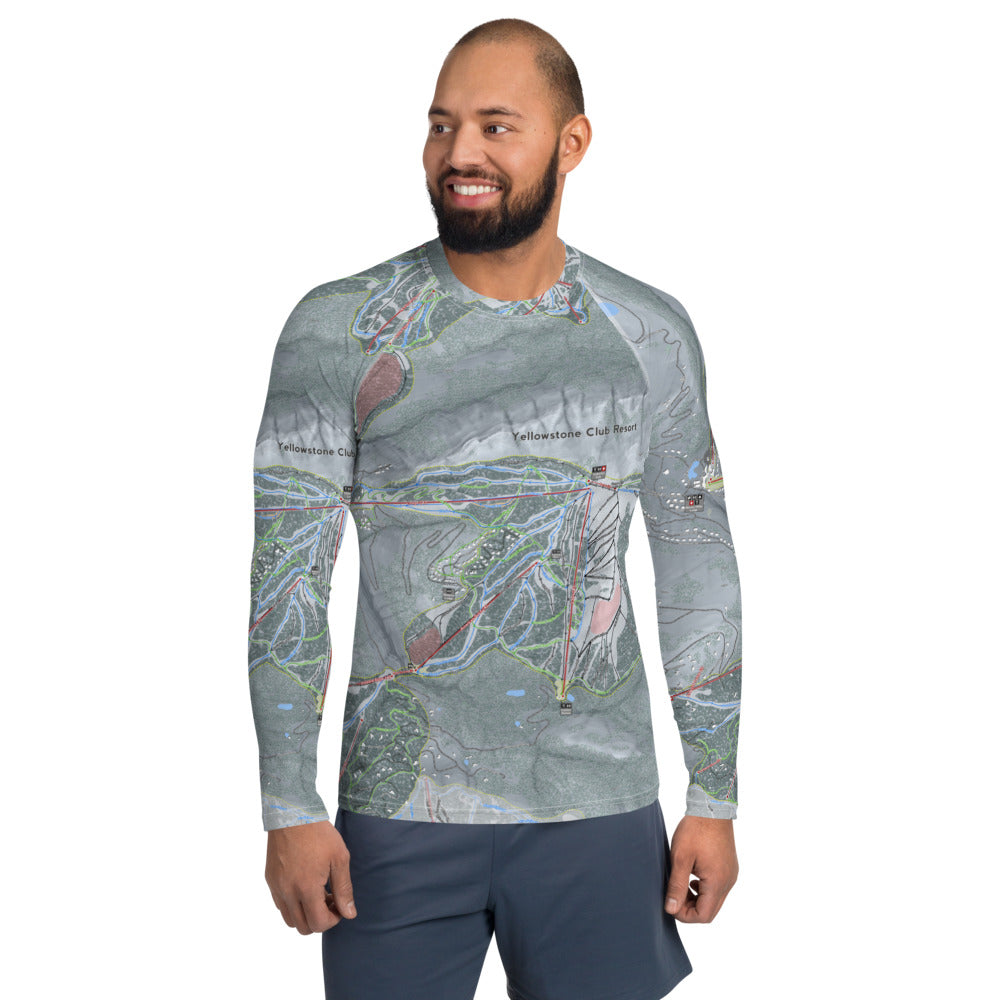 Yellowstone Club, Montana Ski Trail Map Men's Base Layers
