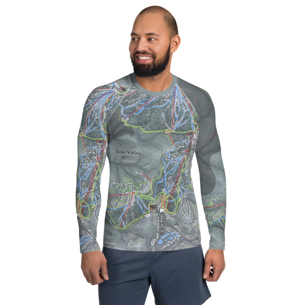 Deer Valley, Utah Ski Trail Map Men's Base Layers