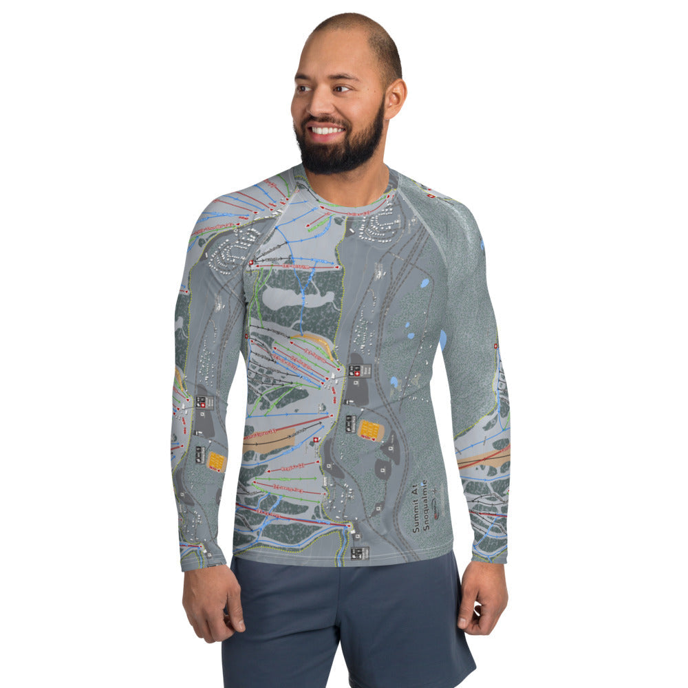 Summit At Snoqualmie, Washington Ski Trail Map Men's Base Layers