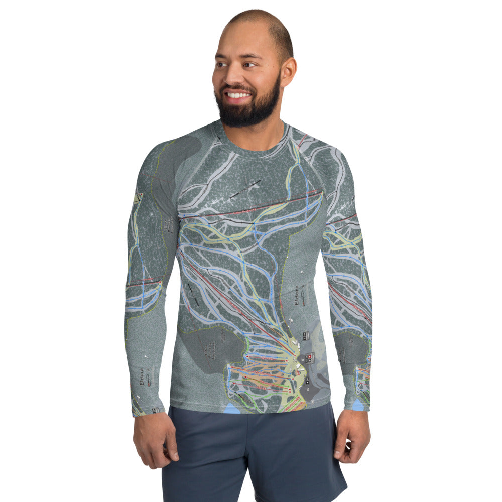 Eldora, Colorado Ski Trail Map Men's Base Layers