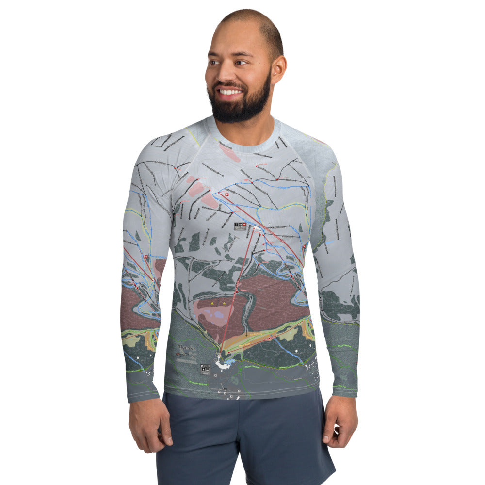 Alyeska, Alaska Ski Trail Map Men's Base Layers