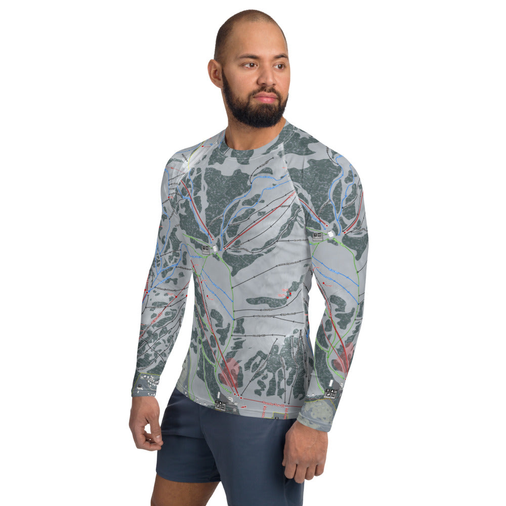 Alta, Utah Ski Trail Map Men&#39;s Base Layer Top - Powderaddicts