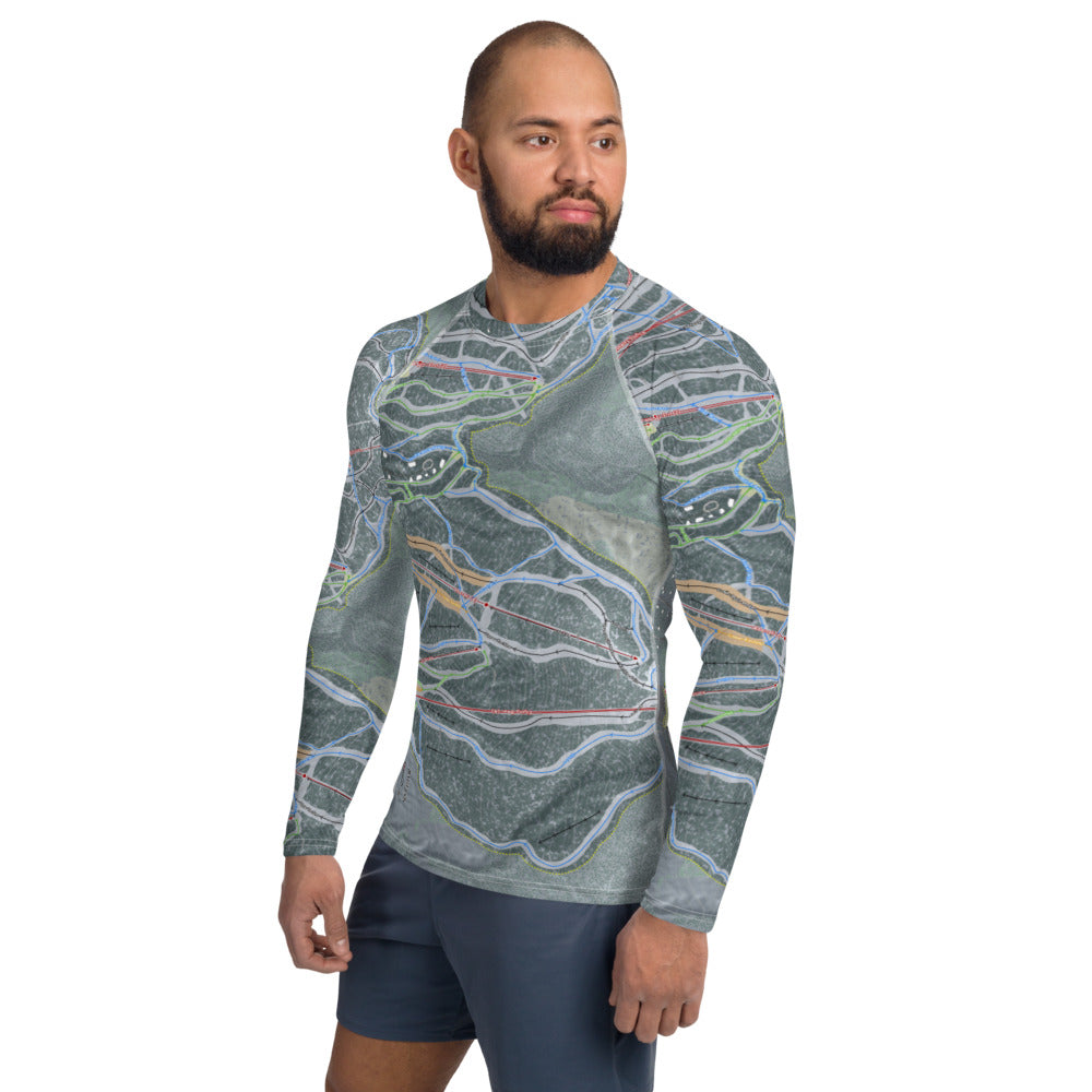 Attitash Mountain, New Hampshire Ski Trail Map Men&#39;s Base Layer Top - Powderaddicts