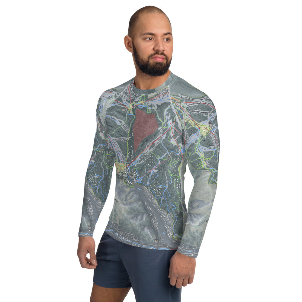 Beaver Creek, Colorado Ski Trail Map Men&#39;s Base Layer Top - Powderaddicts