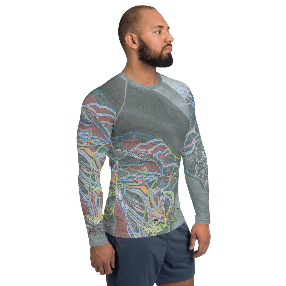 Winter Park, Colorado Ski Trail Map Men&#39;s Base Layer Top - Powderaddicts