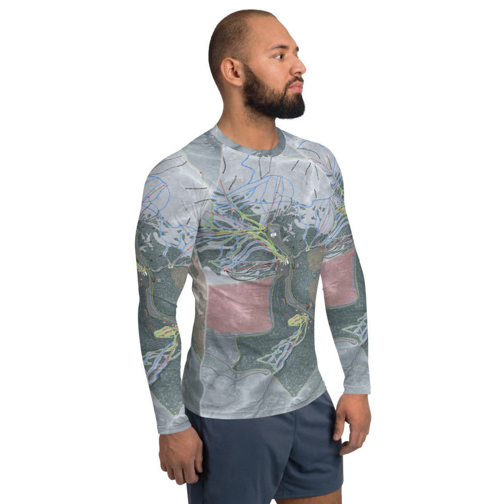 Loveland, Colorado Ski Trail Map Men&#39;s Base Layer Top - Powderaddicts