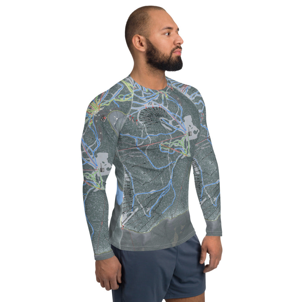 Wolf Creek, Colorado Ski Trail Map Men&#39;s Base Layer Top - Powderaddicts