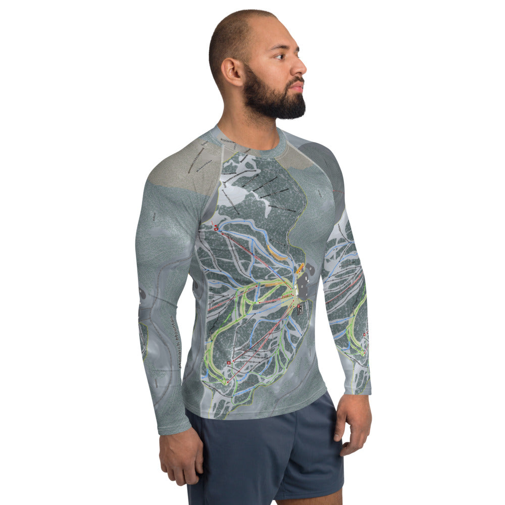 Monarch Mountain, Colorado Ski Trail Map Men's Base Layer Top - Powderaddicts