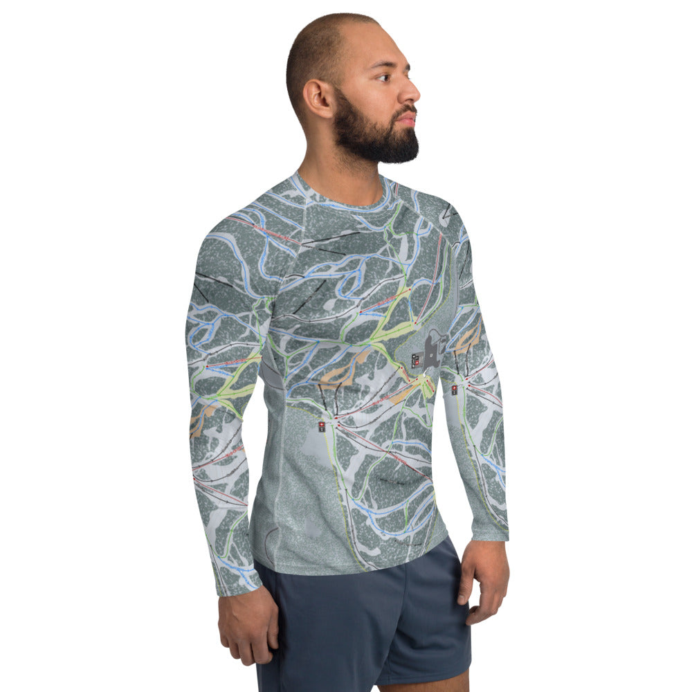 Lost Trail, Montana Ski Trail Map Men&#39;s Base Layer Top - Powderaddicts