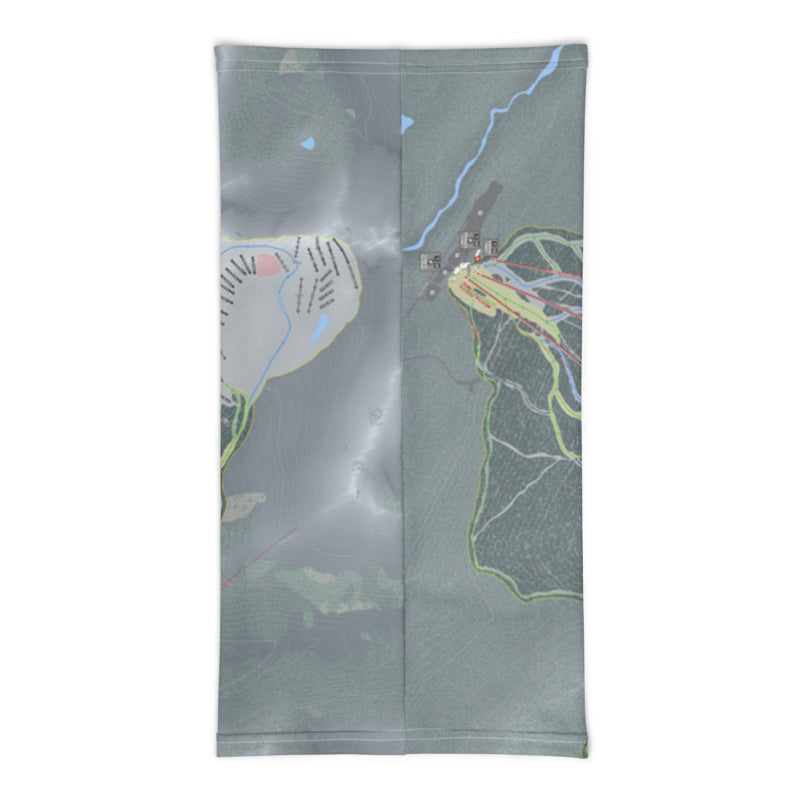 Lake Louise, Alberta Ski Trail Map Printed Neck Gaiter - Powderaddicts