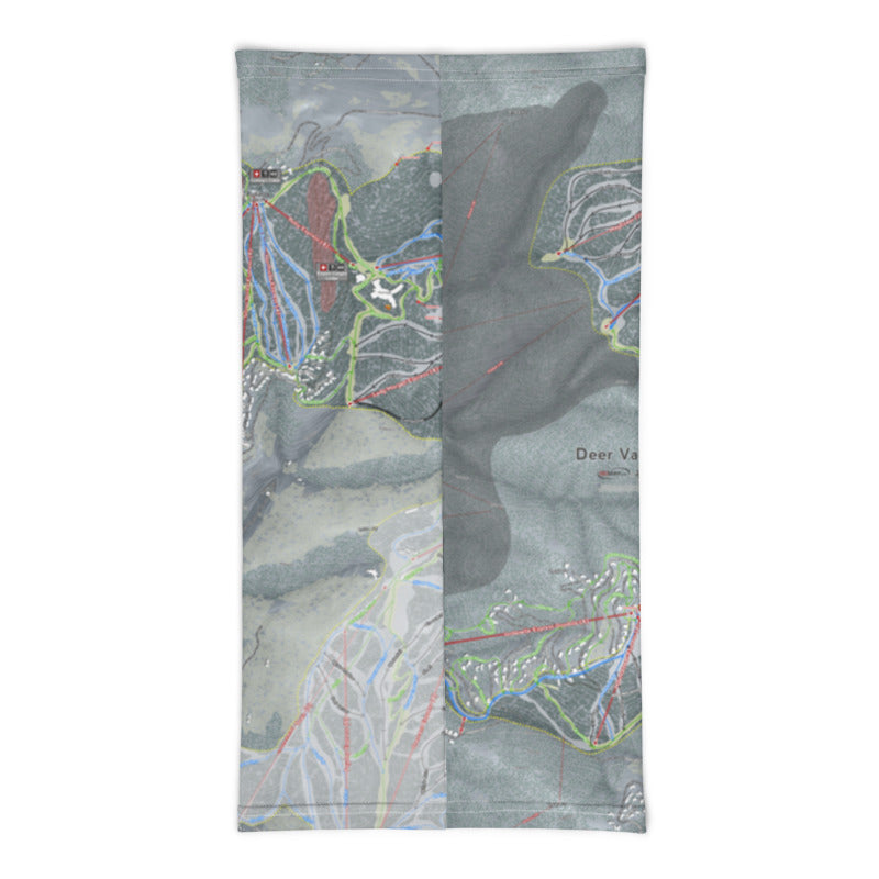 Deer Valley, Utah Ski Trail Map Printed Neck Gaiter - Powderaddicts