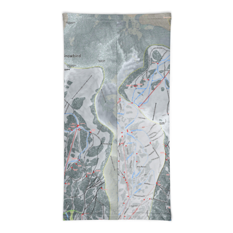 Snowbird, Utah Ski Resort Map Neck Gaiter - Powderaddicts