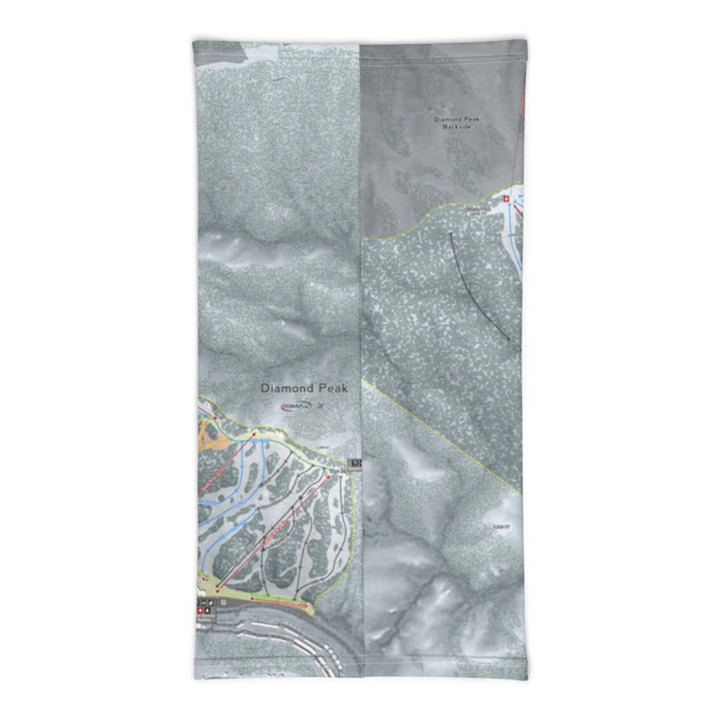Diamond Peak, Nevada Ski Trail Map Printed Neck Gaiter - Powderaddicts