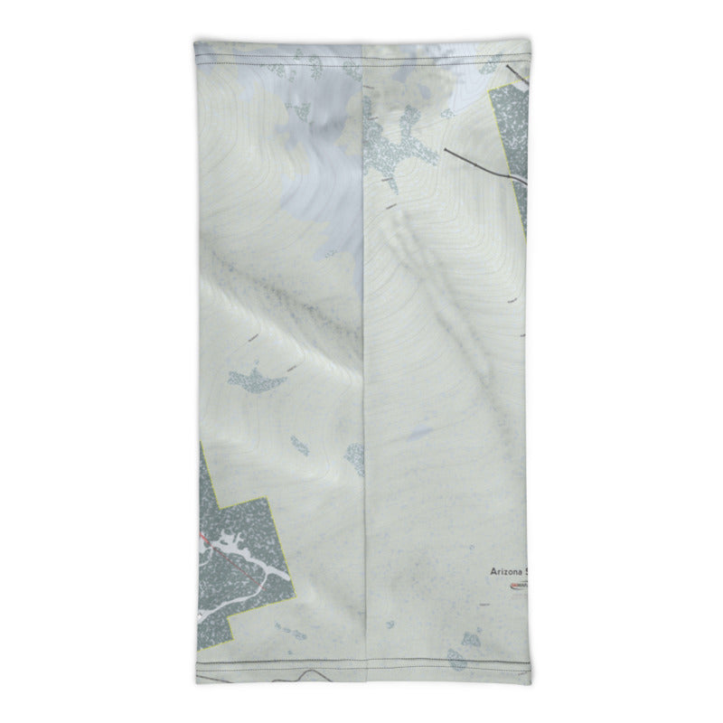 SnowBowl, Arizona Ski Trail Map Printed Neck Gaiter - Powderaddicts